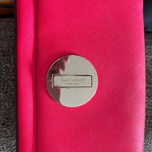 Kate Spade Fuchsia Clutch with Silver Accent